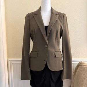 Express Khaki Fitted Blazer